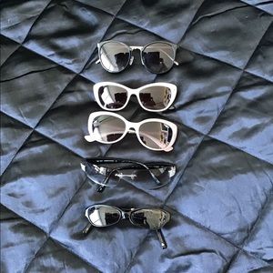 Lot of 5 used Sunglasses - cat eyes